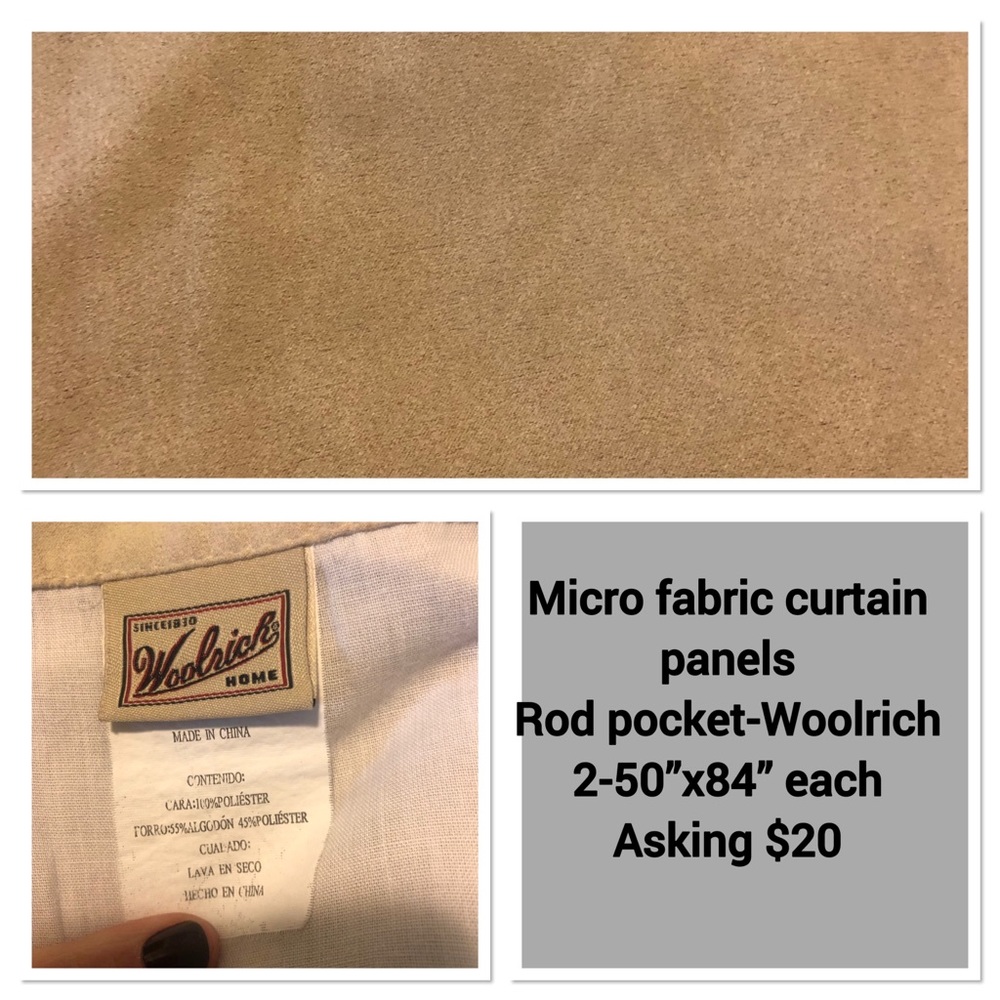 B2G1 free 2 Woolrich faux micro shade panels